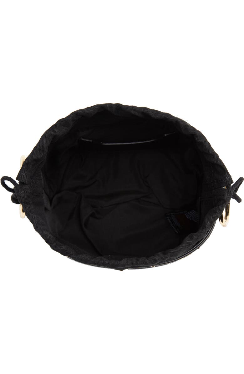 Topshop Bianca Studded Faux Leather Bucket Bag, Alternate, color,