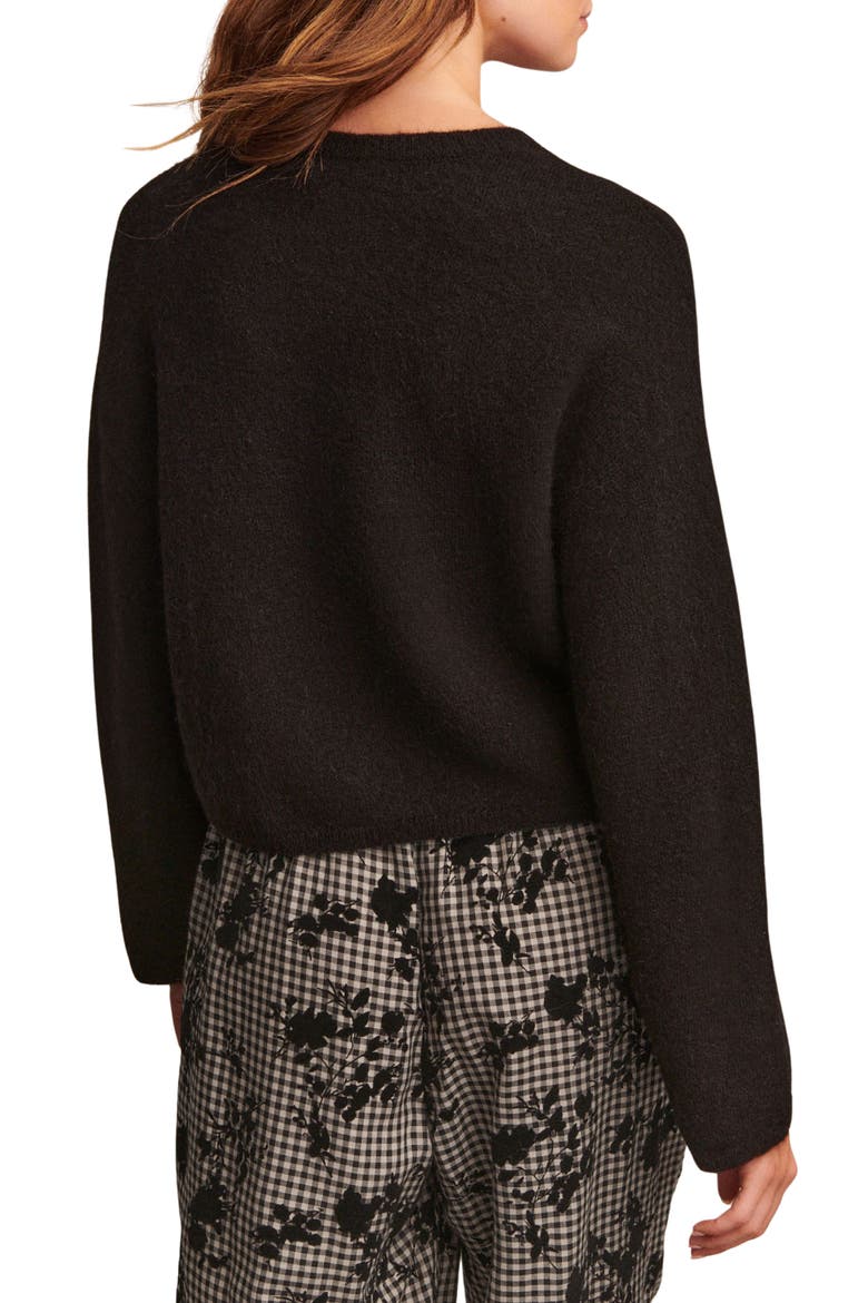 Button Front Cardigan, Alternate, color, BLACK
