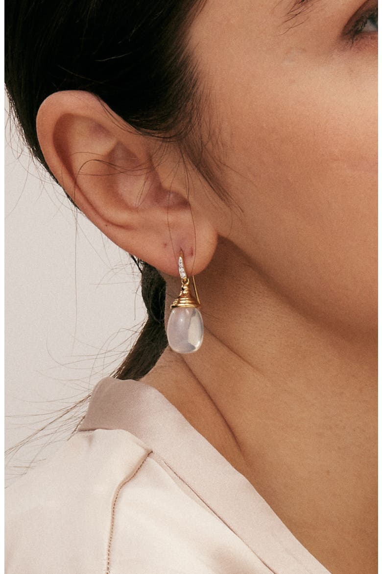 Origin Small Drop Earrings, Alternate, color, Moon Quartz