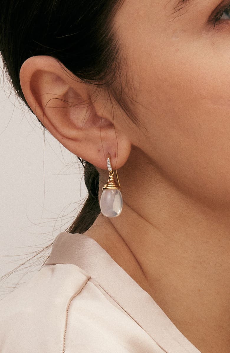 SYNA Origin Small Drop Earrings, Alternate, color, Moon Quartz