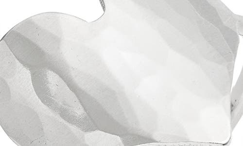 Nashelle Love Hammered Heart Ring In Silver