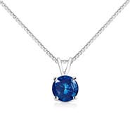 Haus of Brilliance 14K White Gold 1/2 Cttw Colored Lab Grown Diamond Solitaire Pendant Necklace