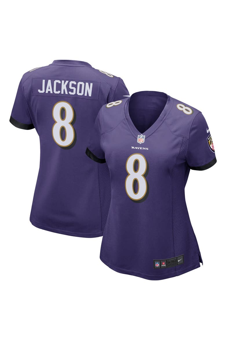 Women's Nike Lamar Jackson Purple Baltimore Ravens Game Jersey, Main, color, Purple