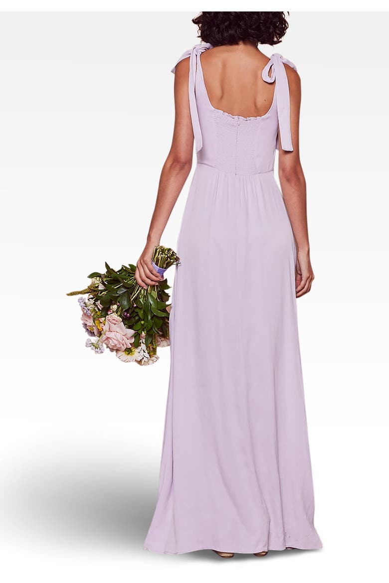 Allegra Tie Shoulder Bridesmaid Dress, Alternate, color, Lilac