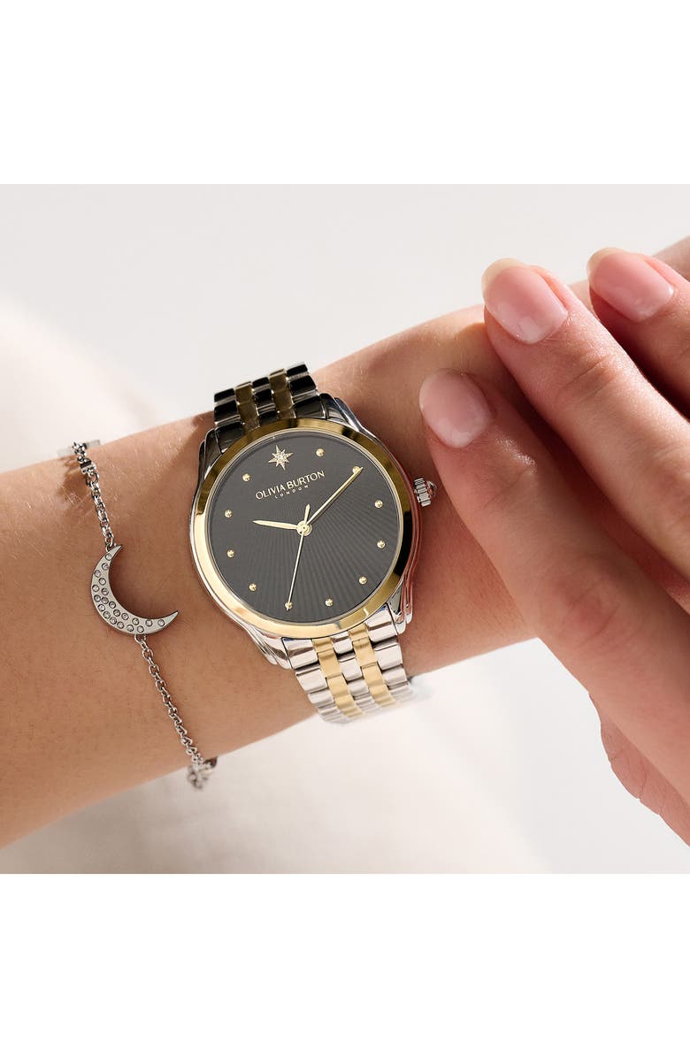 Olivia Burton Celestial Starlight Bracelet Watch, 36mm, Alternate, color, Black