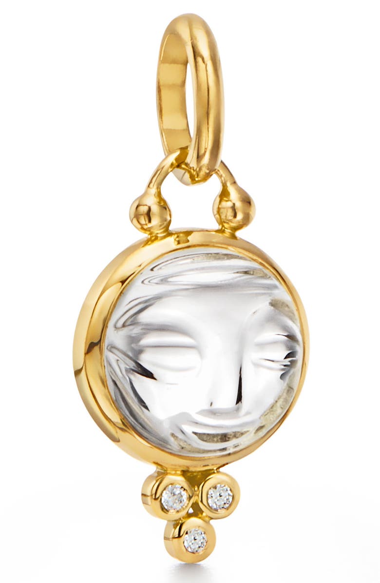 Temple St. Clair Moonface Diamond & Rock Crystal Pendant, Main, color, 