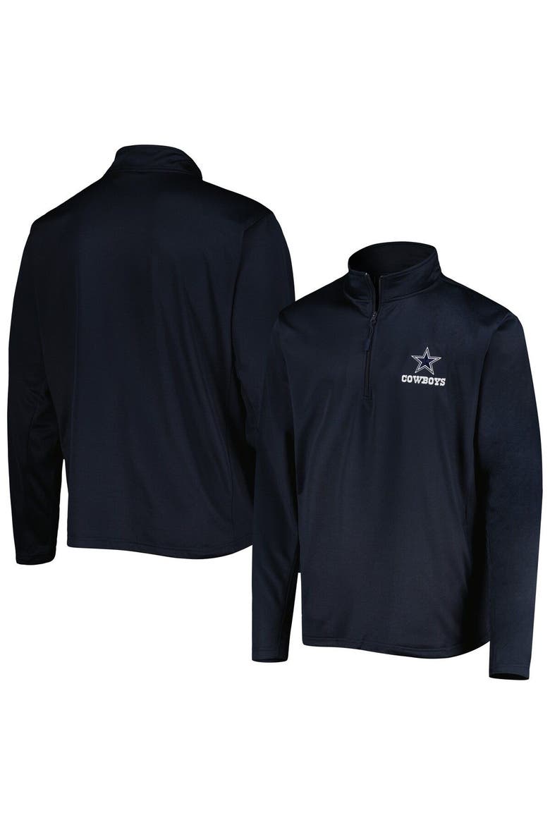 Men's Dunbrooke Navy Dallas Cowboys All-Star Tech Quarter-Zip Top, Main, color, Navy