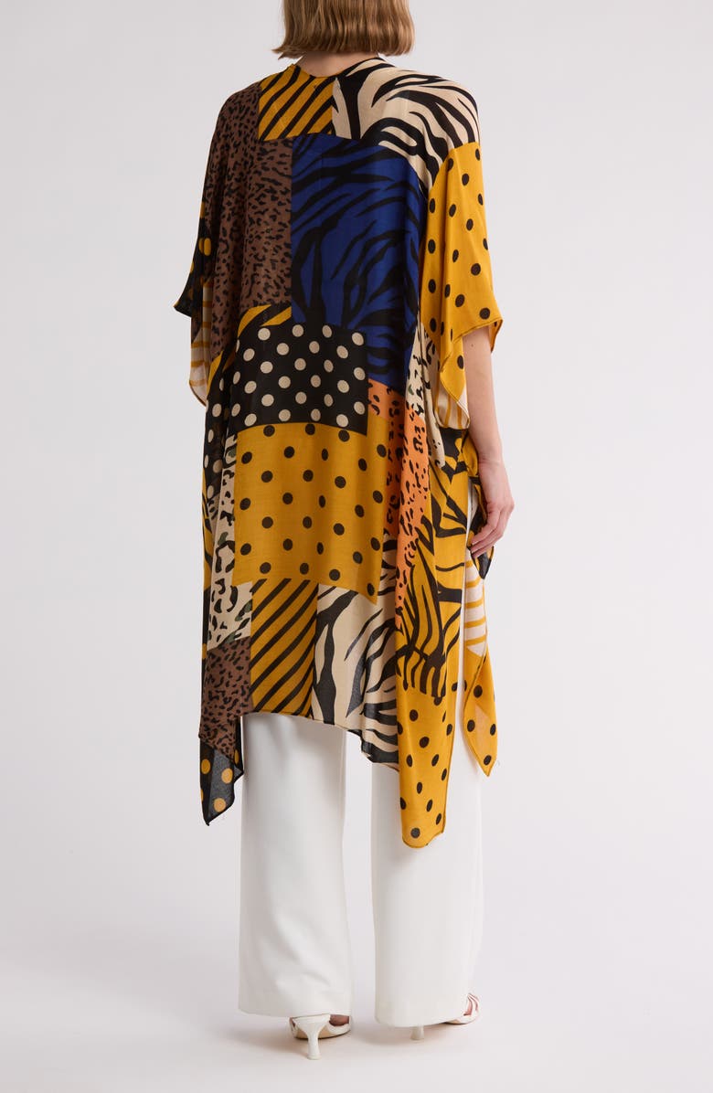 Rachel Roy Print Ruana, Alternate, color,