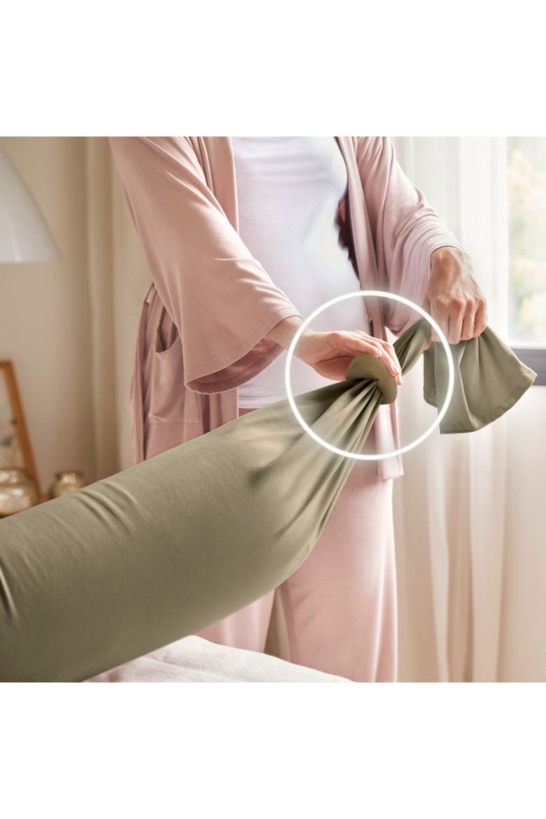 Pregnancy Pillow, Alternate, color, Dusty Olive