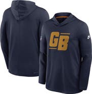Nike Men's Nike Navy Green Bay Packers Big & Tall Sideline Place Kicker Alternate Lightweight Hooded Long Sleeve Dri-FIT Top