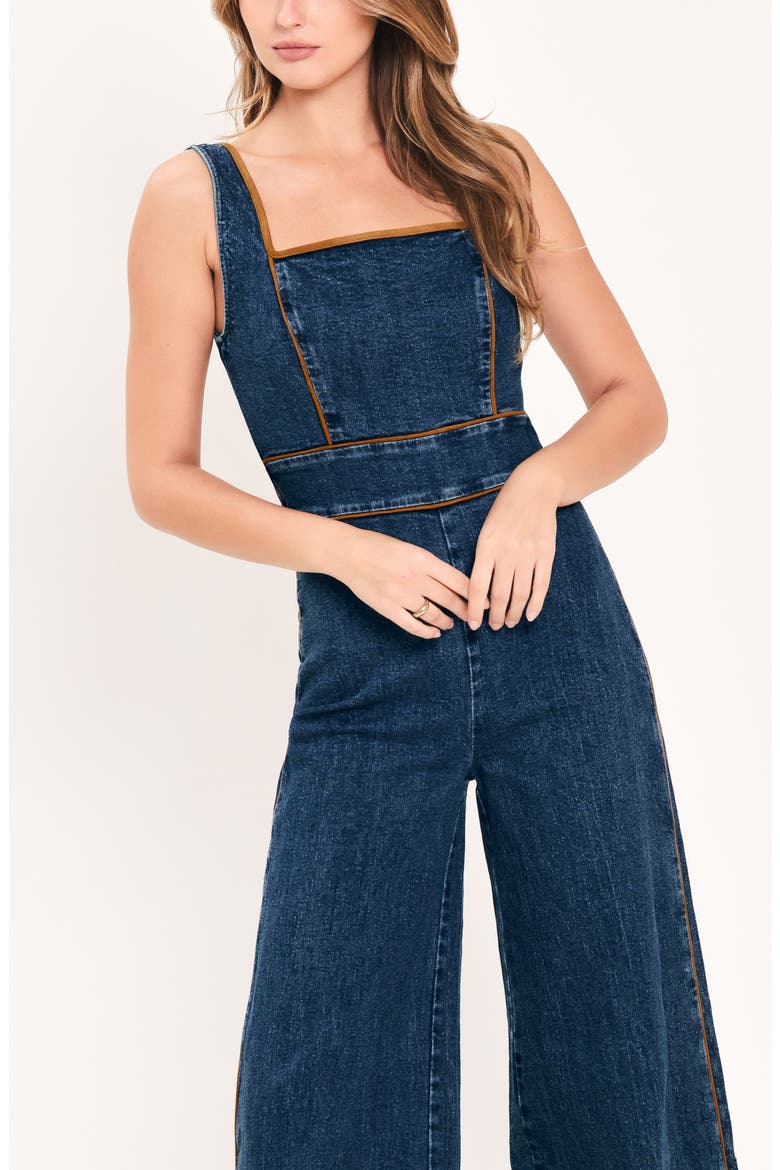 Square Neck Sleeveless Denim Jumpsuit, Alternate, color, MEDIUM INDIGO