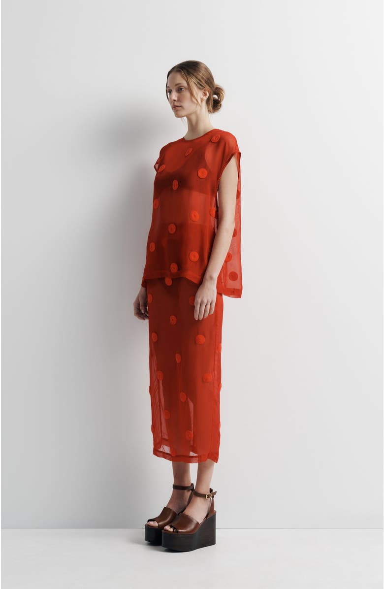 Romy Sadie Top, Alternate, color, Beaded Red