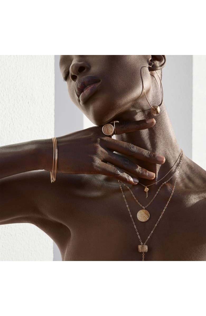 ginette ny Circles Bangle 3 Pack, Alternate, color, Plain Gold