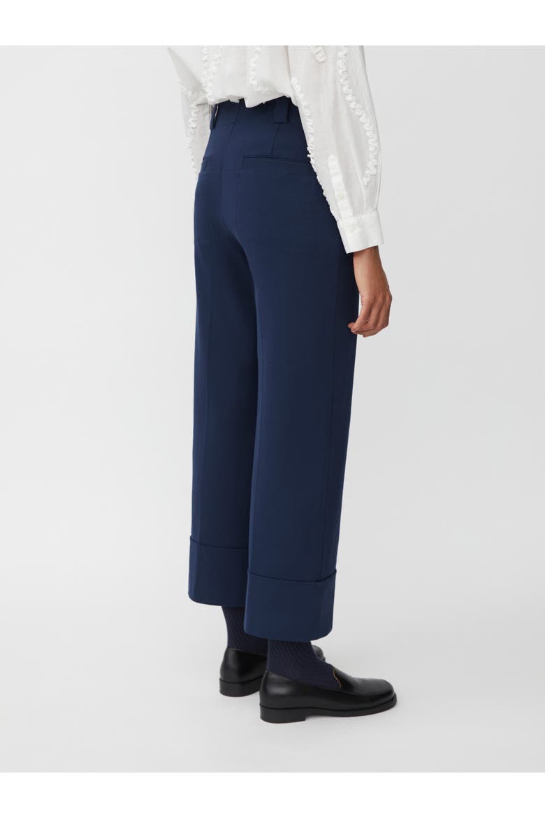 Cropped Loose Leg Pants, Alternate, color, Navy Blazer