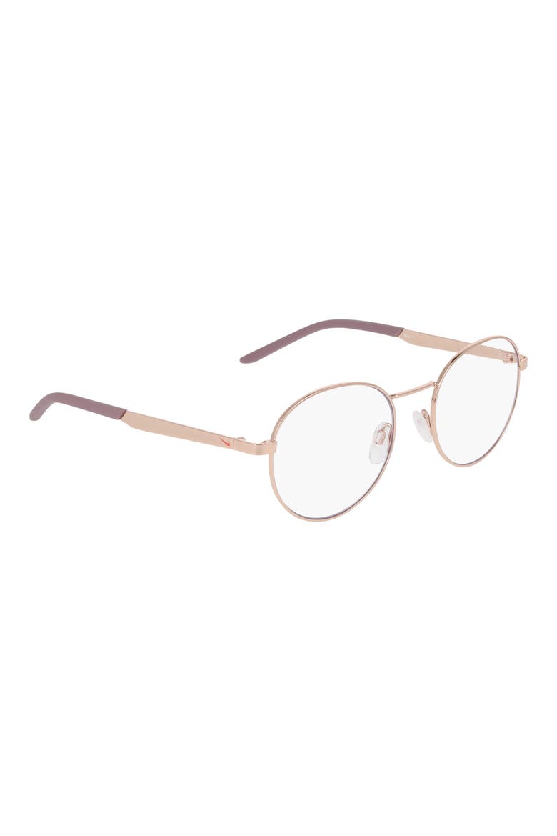 Traveler Drift 51mm Round Blue Light Blocking Reading Glasses, Alternate, color, ROSE GOLD / BLUE LIGHT