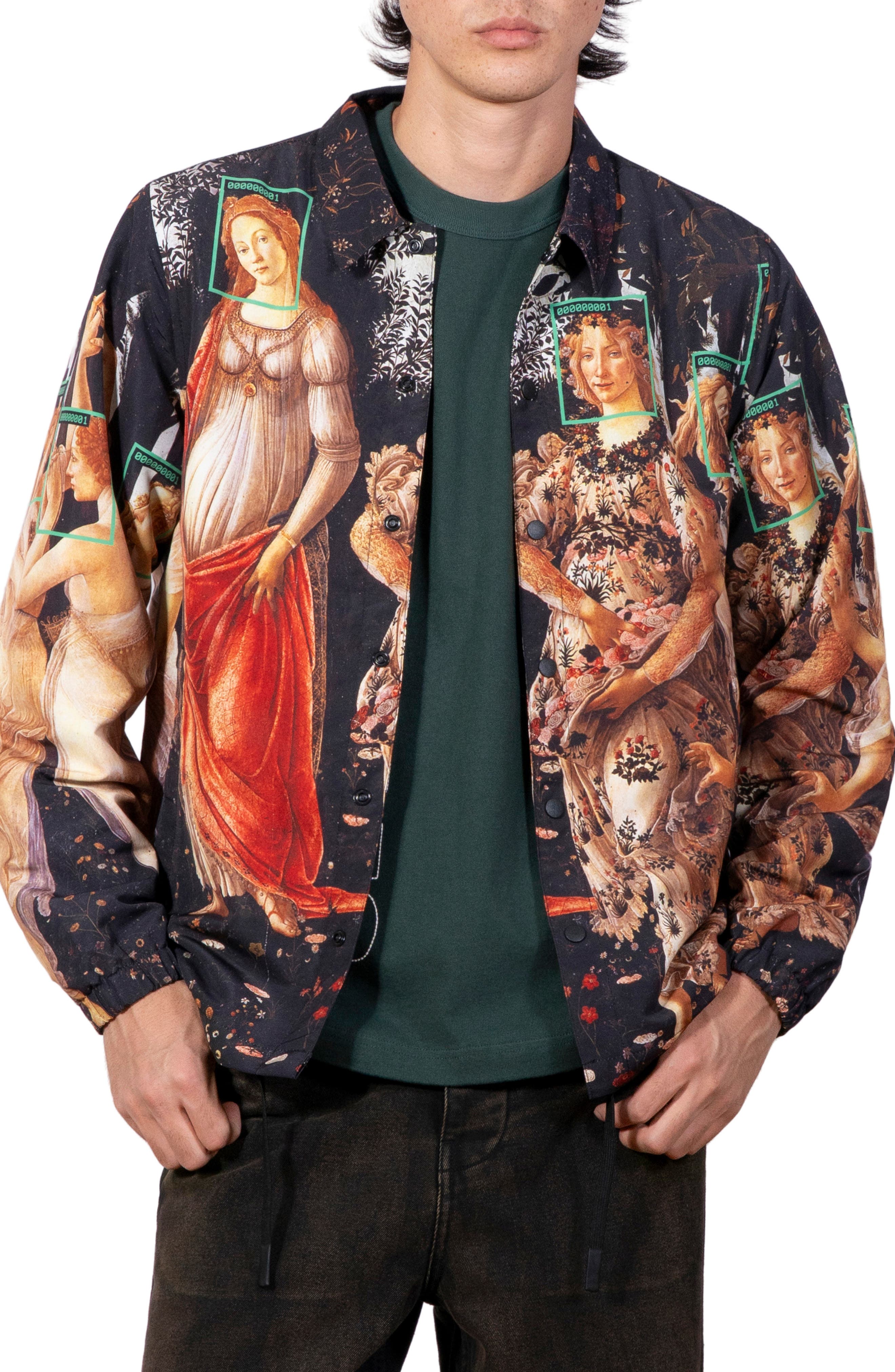 Facial Recognition Cotton Coach Jacket