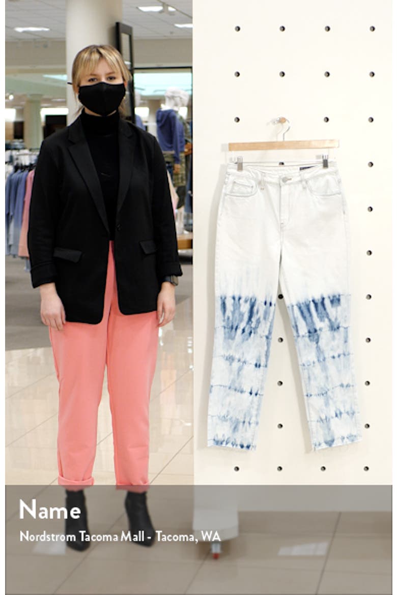 The Madison Tie Dye Stripe Raw Hem Ankle Skinny Jeans video