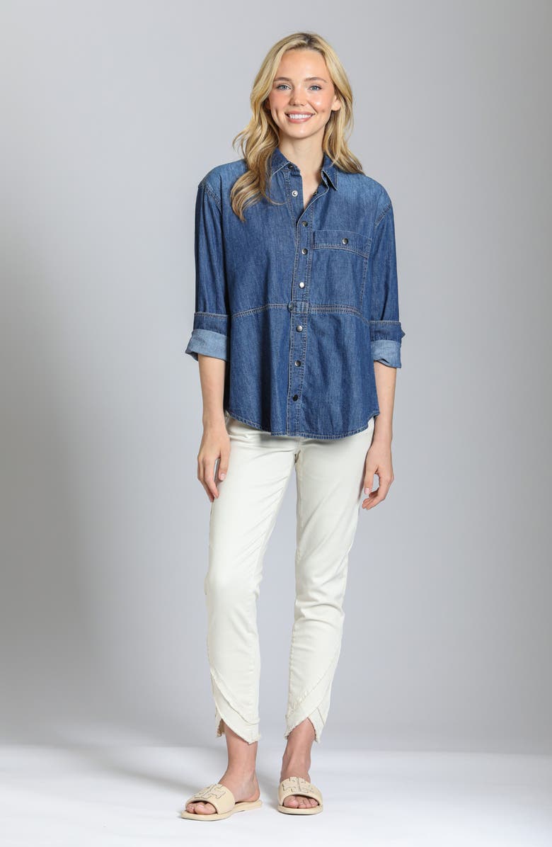 APNY Snap Front Cotton Shirt, Alternate, color, 