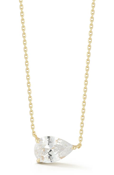 Pear Cubic Zirconia Pendant Necklace