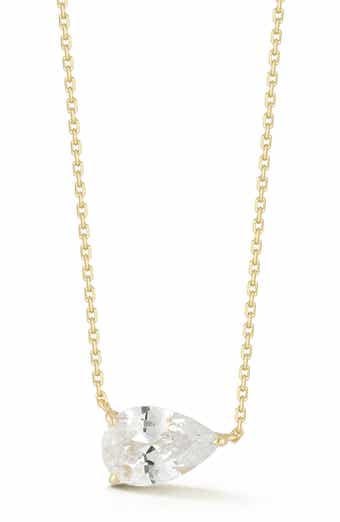Pear Cubic Zirconia Pendant Necklace