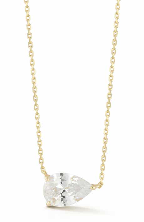 Pear Cubic Zirconia Pendant Necklace