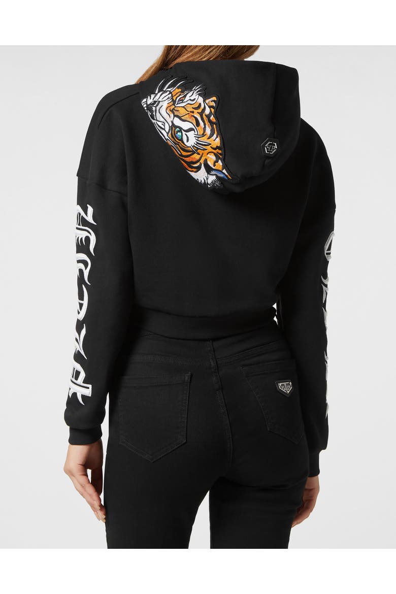 Hooded Sweatshirt Gothic Plein Women, Alternate, color, black