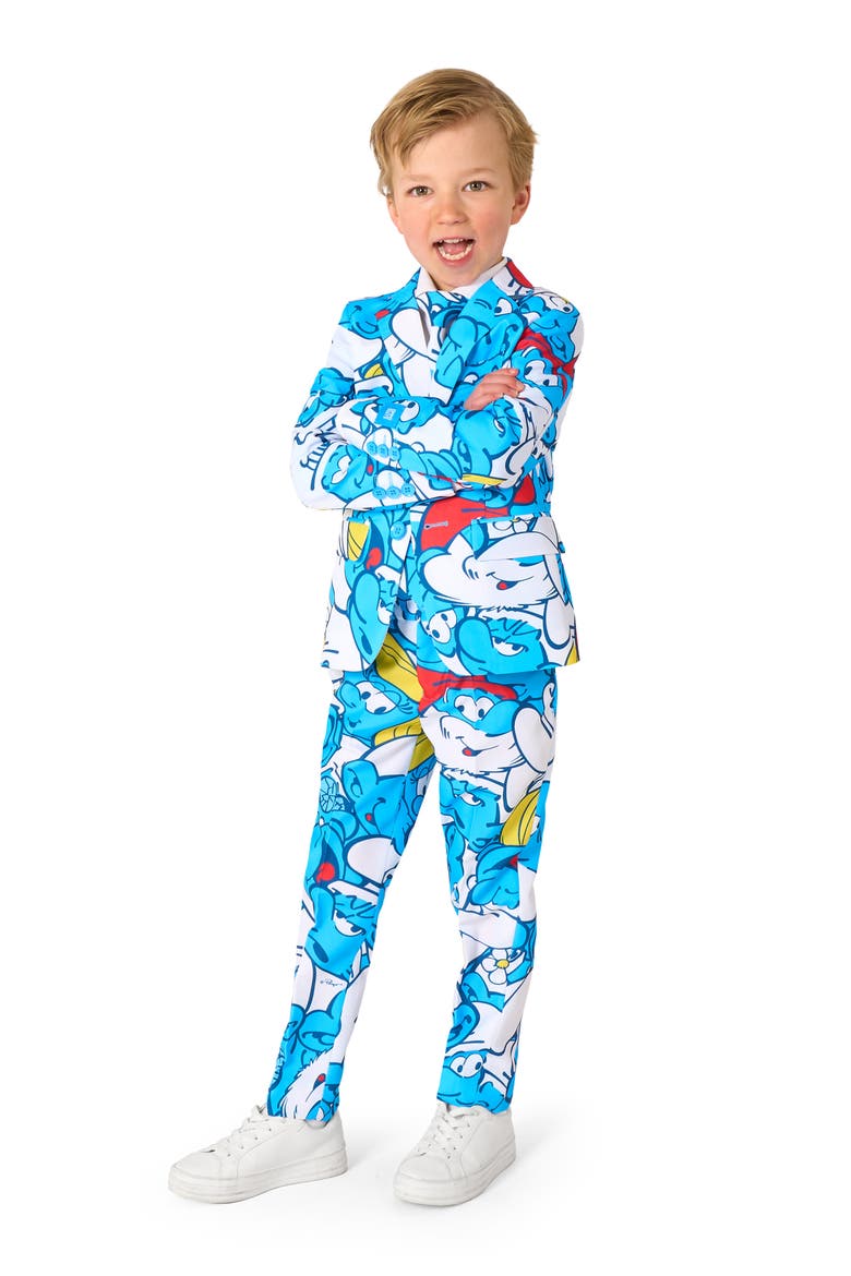 Kids' The Smurfs Two-Piece Suit & Tie Set, Main, color, MISCELLANEOUS