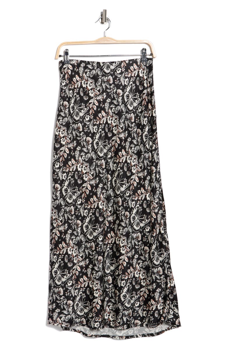 JASON WU Print Maxi Slipskirt, Alternate, color, Black/ White/ Brown