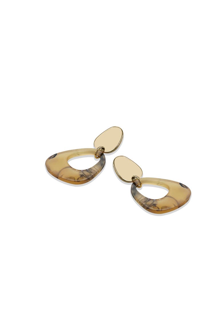 Pebble Drop Earrings, Alternate, color, White Tortoiseshell