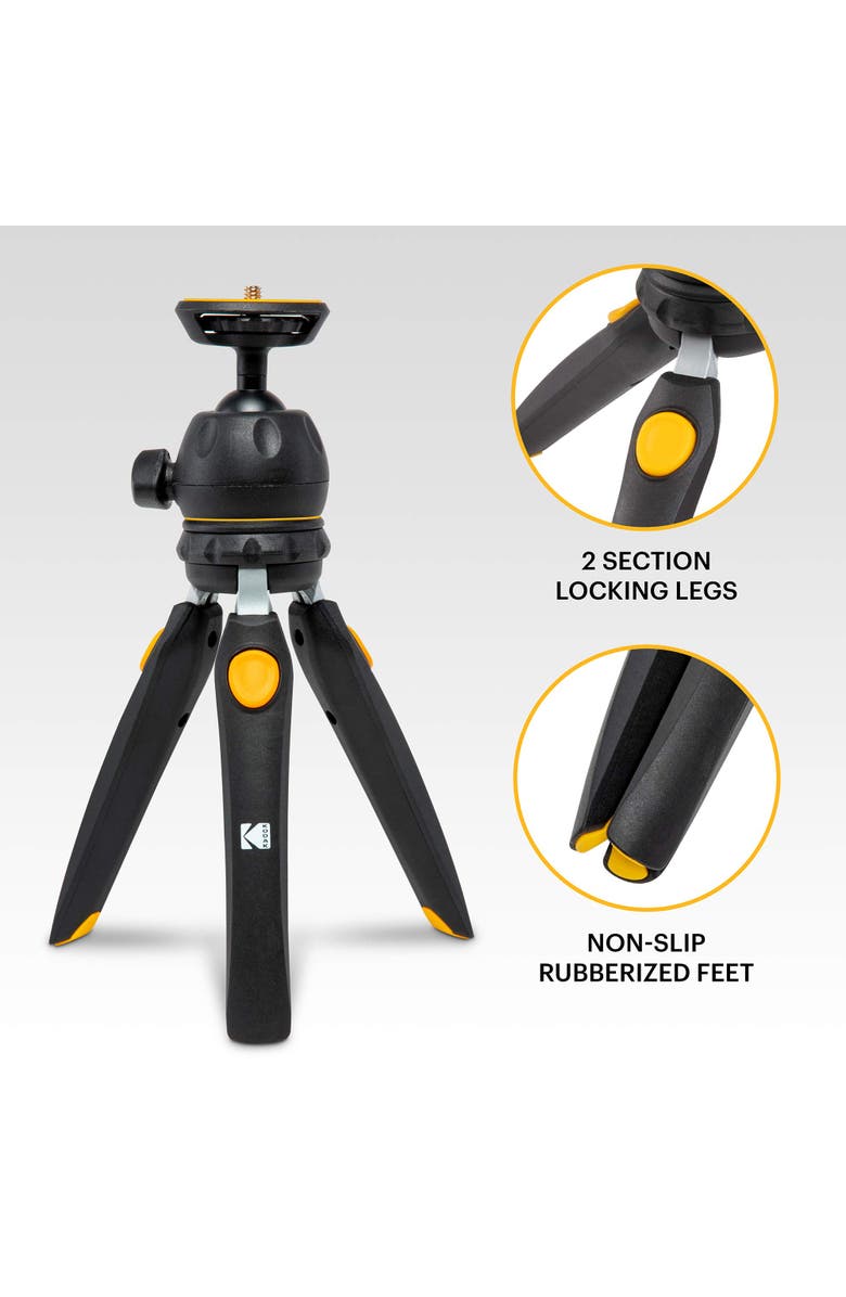 Kodak PhotoGear Mini Tripod for Camera, Alternate, color, Black
