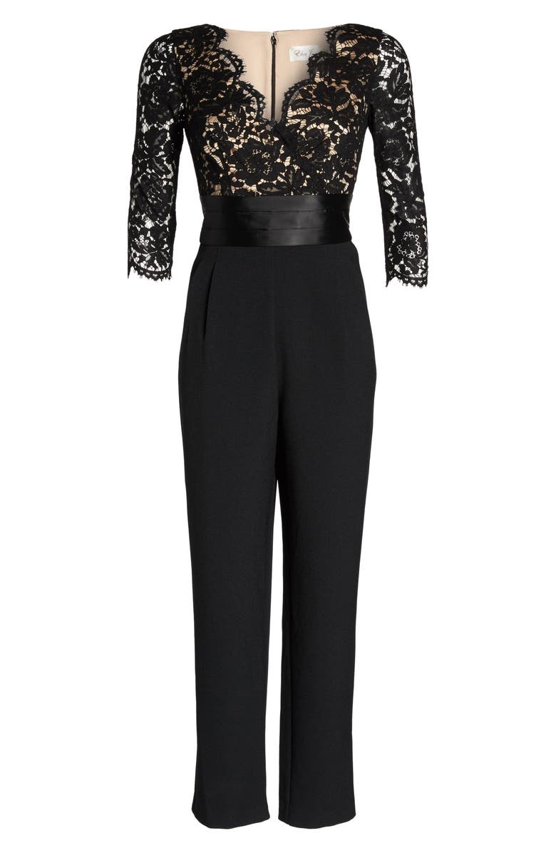 Eliza J Lace Bodice Jumpsuit, Alternate, color,