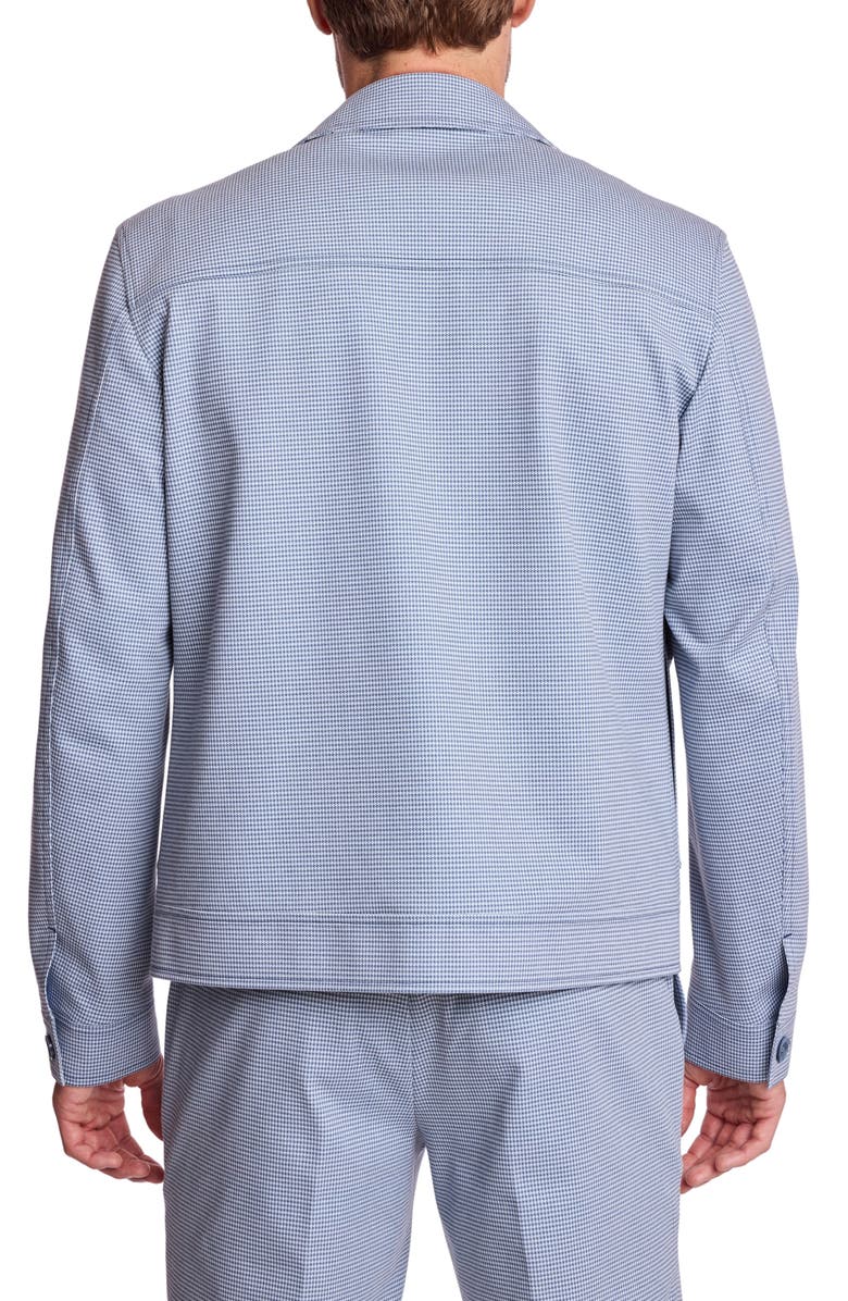 PAISLEY & GRAY Milo Slim Fit Zip Jacket, Alternate, color, Navy Knit Houndstooth