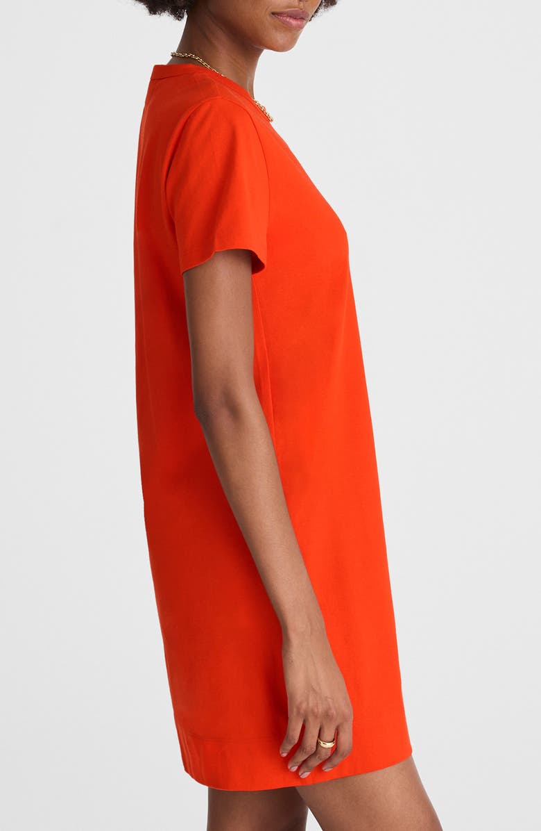 Madewell T-Shirt Minidress, Alternate, color, Bright Flame