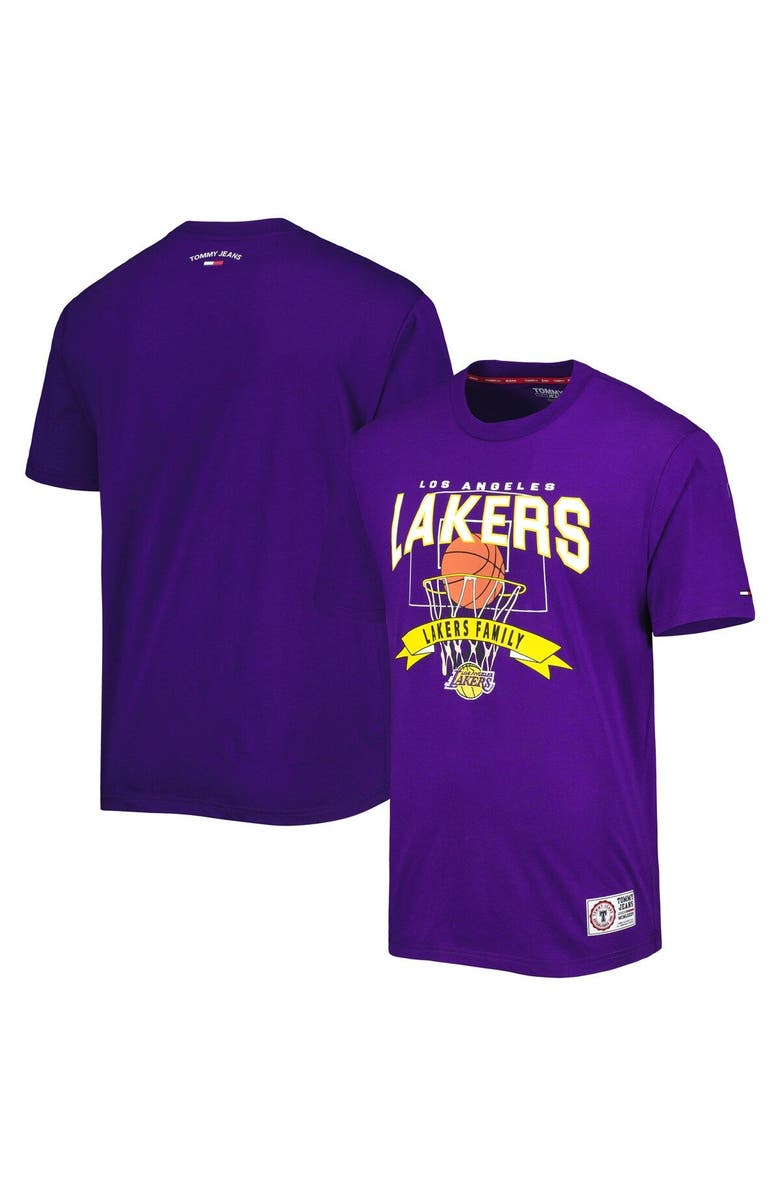 TOMMY JEANS Men's Tommy Jeans Purple Los Angeles Lakers Tim Backboard T-Shirt, Main, color, Purple