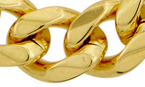 Savvy Cie Jewels Flat Curb Chain Necklace In Yellow