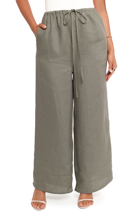 Clairo Linen Drawstring Pants