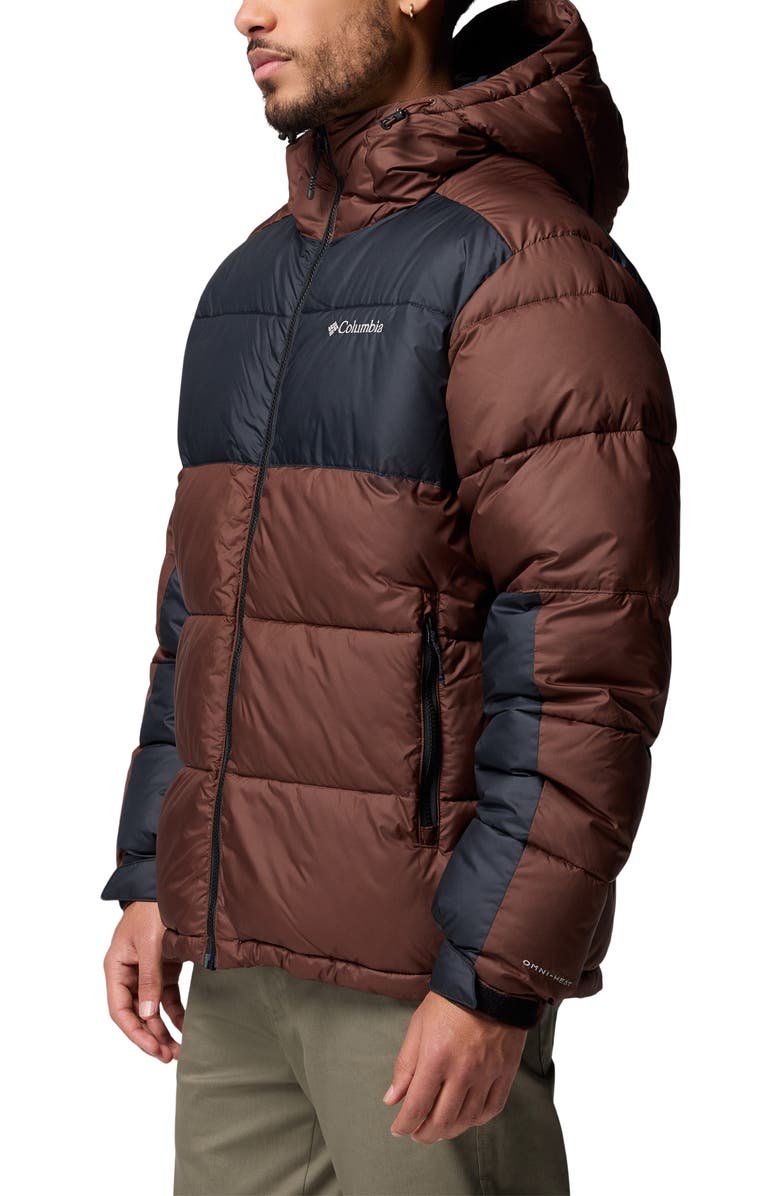 Columbia Pike Lake II Hooded Puffer Jacket, Alternate, color, Tobacco Black