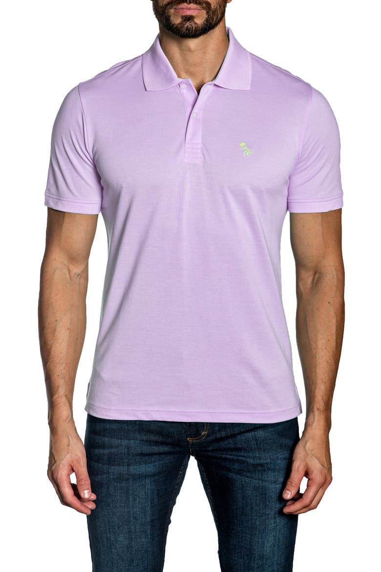 Solid Piqué Polo, Main, color, LILAC