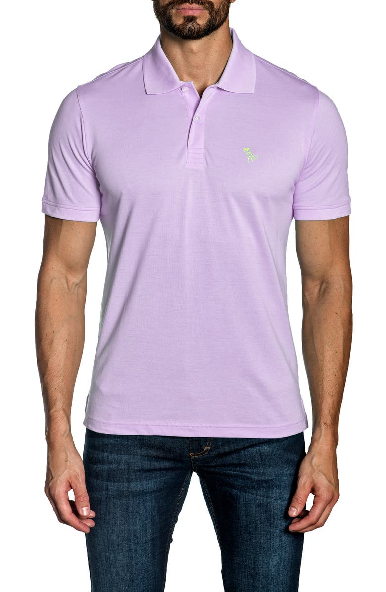 Jared Lang Solid Piqué Polo, Main, color,