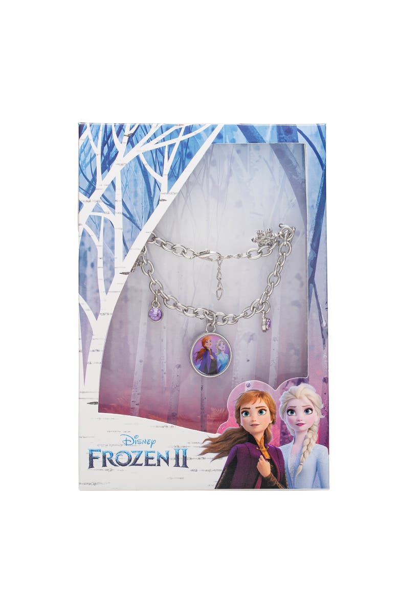 Disney Frozen Charm Bracelet Charm Bracelet with Frozen Charms , 6.5 inches, Alternate, color, Silver Ton, Blue, Purple