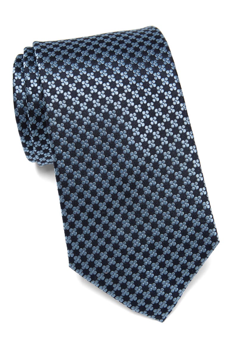 Neat Woven Silk Tie, Main, color, BLUE