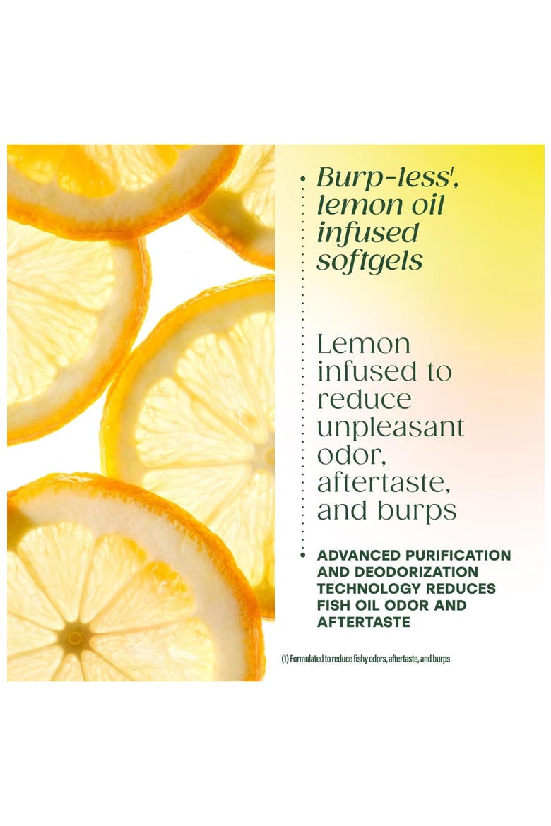 2000mg Fish Oil Omega 3, Burp-less & Lemon Oil Infused with 1200mg Epa & Dha Per Serving, 90 Softgels, Alternate, color, None