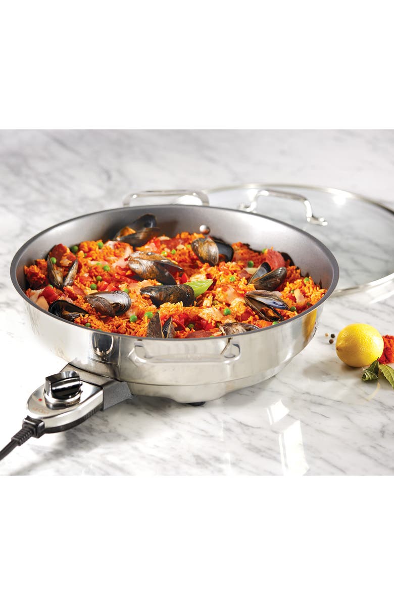 All-Clad 7-Quart Electric Nonstick Skillet, Alternate, color, Silver