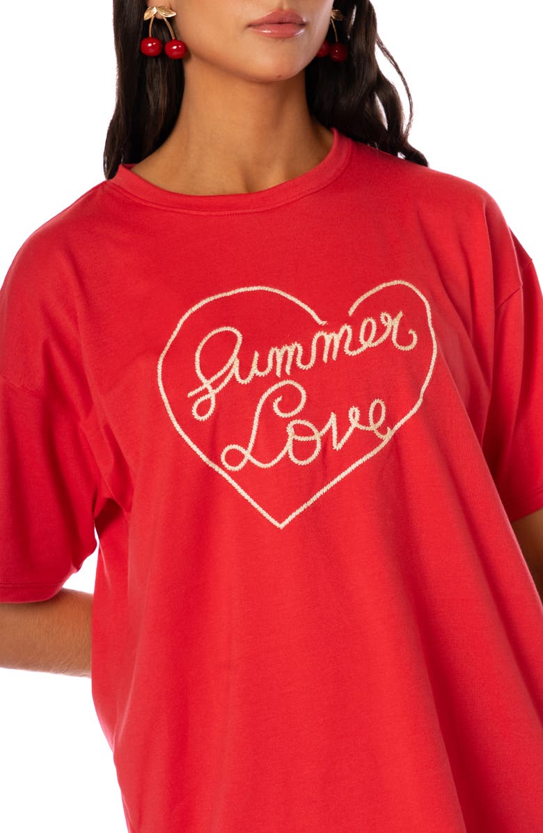 Maaji Summer Love Graphic Cover-Up T-shirt, Alternate, color, Red
