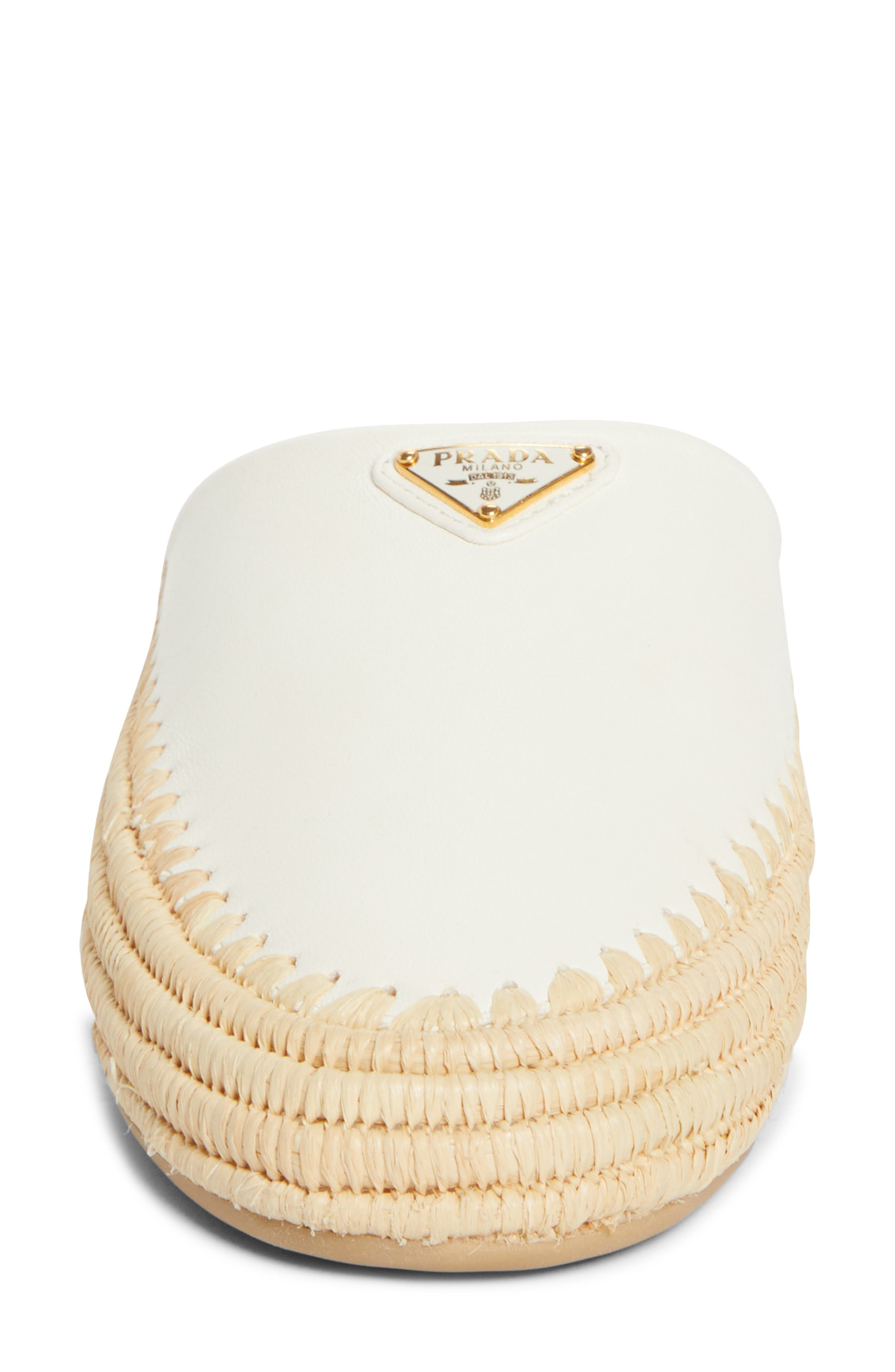 Prada Sabot Raffia Mule, Alternate, color, 