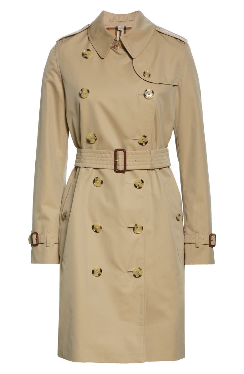 Burberry The Kensington Mid Heritage Trench Coat, Alternate, color, 