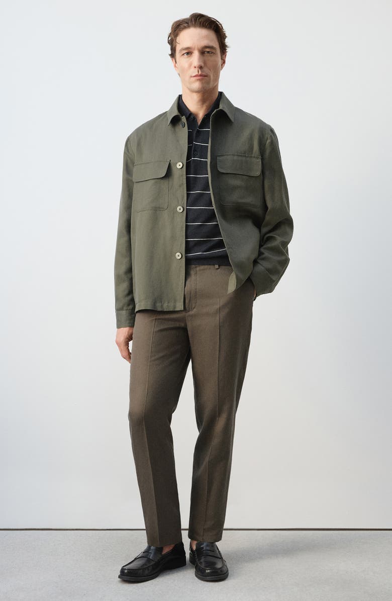 MANGO Rucked Back Jacket, Alternate, color, Medium Brown