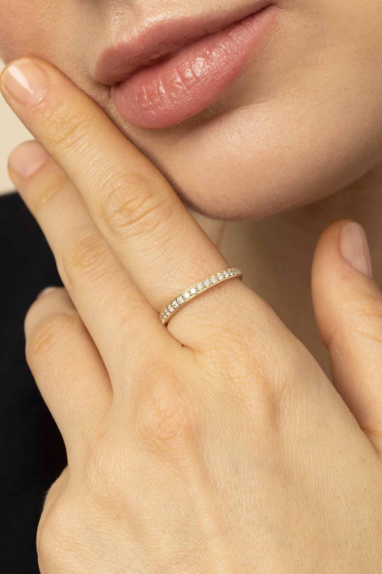 14K Gold Regal Diamond Band, Alternate, color, White Gold