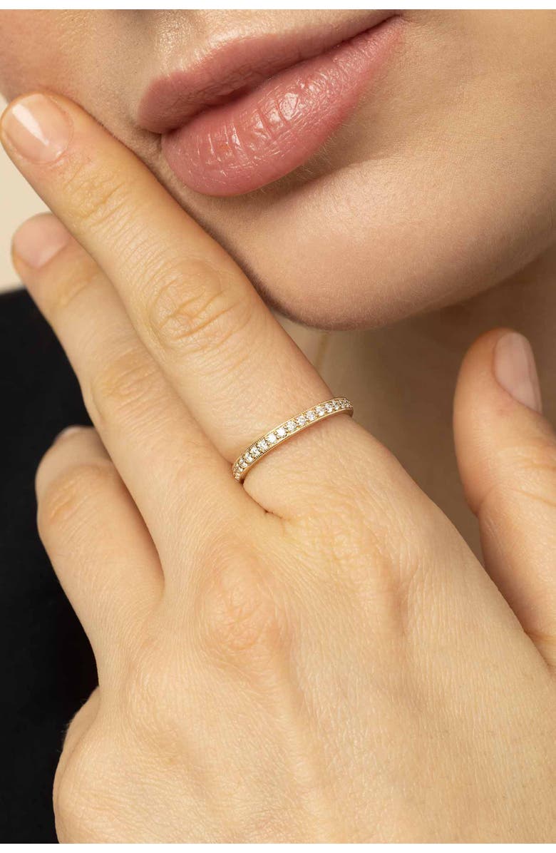 Oradina 14K Gold Regal Diamond Band, Alternate, color, White Gold