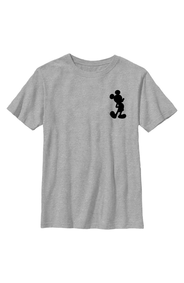 Mickey & Friends Boy's Mickey & Friends Mickey Mouse Pocket Silhouette Graphic T-Shirt, Main, color, Athletic Heather